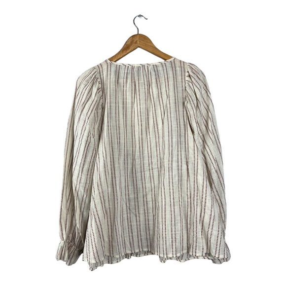 FINAL SALE Elizabeth & James Pintuck Embroidered Peasant Blouse | Size Medium - Picture 8 of 8